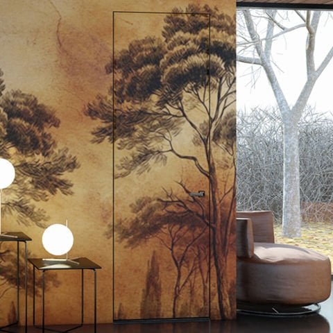 Gizli Kasalı Ahşap Kapı Astar Boyalı