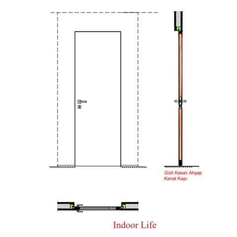 Gizli Kasalı Ahşap Kapı