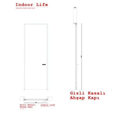 Gizli Kasalı Ahşap Kapı