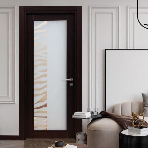 Sera Camlı Wenge 80 Ahşap Kapı