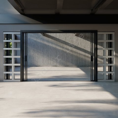 Ütopya Ahşap Kasa Duvar İçi Sürgülü Cam Kapı