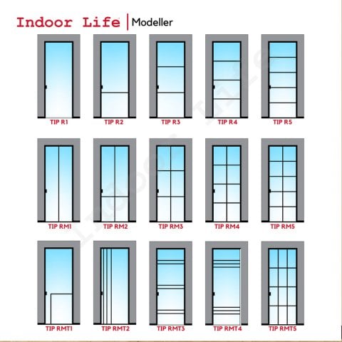 Ütopya Ahşap Kasa Duvar İçi Sürgülü Cam Kapı