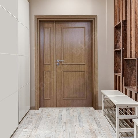 EI30-S Selen 1,5 Kanat Verona Bambu Yangına Dayanıklı Ahşap Kapı Kartlı Kilitli