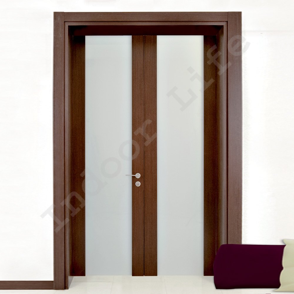 Melek Camlı 2 Kanat Wenge Ahşap Kapı