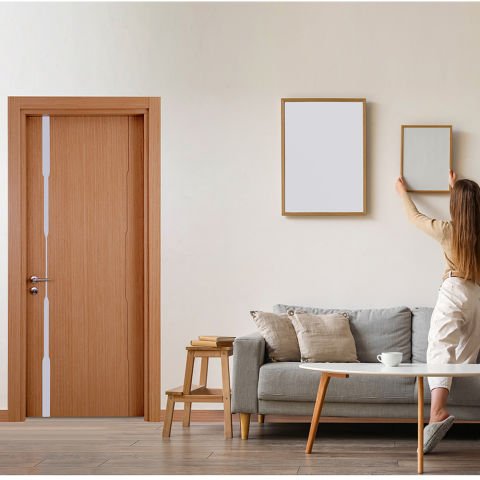Roze Camlı Meşe 15 Ahşap Kapı