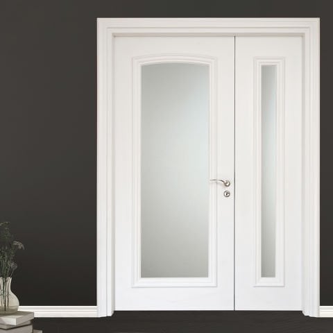 Karan Tek Camlı 1,5 Kanat  Ahşap Kapı
