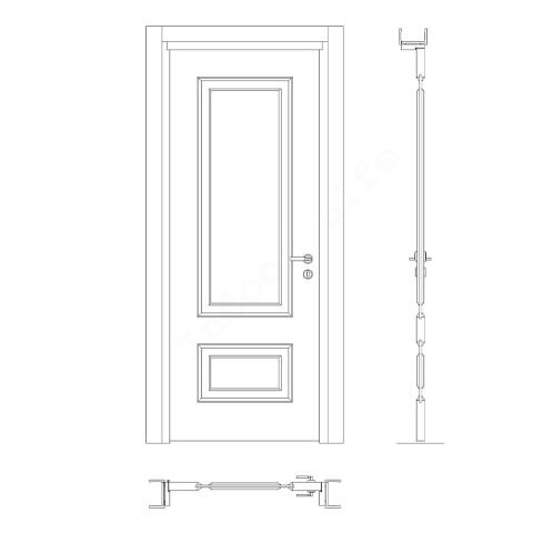 Troya Camlı Model Rall 9016 Lake Ahşap Kapı