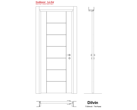 Dilvin Doğal Ceviz  Ahşap Kapı