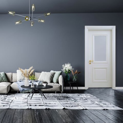 Fulya Tek Camlı Rall 9016 Lake Ahşap Kapı