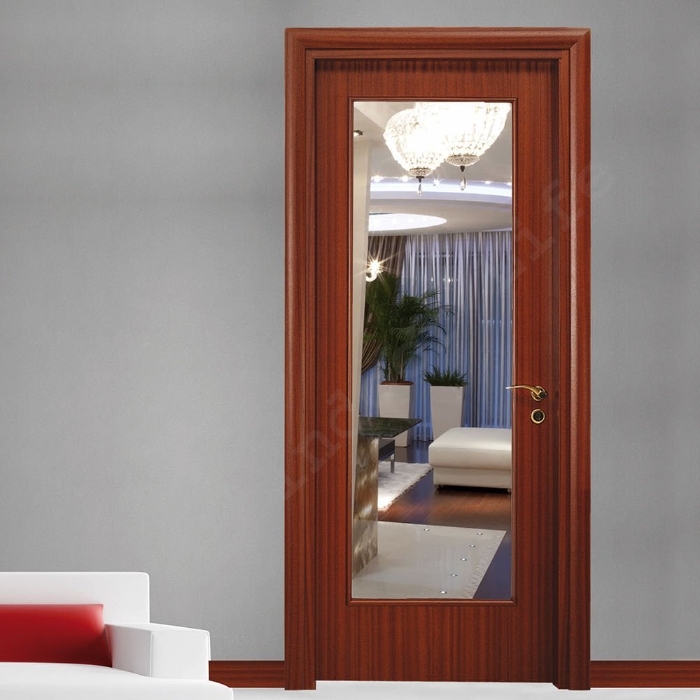 Elda Maun Camlı Ahşap Kapı