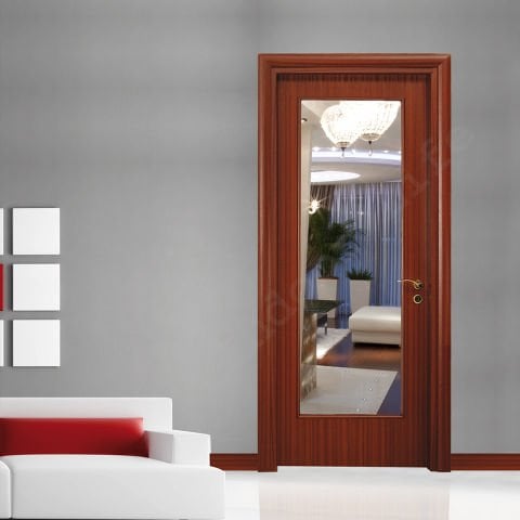 Elda Maun Camlı Ahşap Kapı