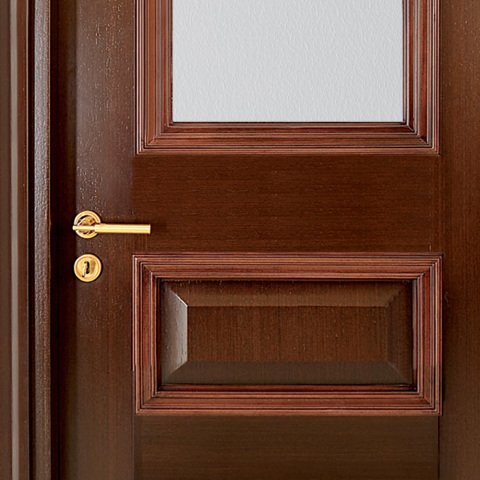 Rena Tek Camlı Wenge 80 Ahşap Kapı