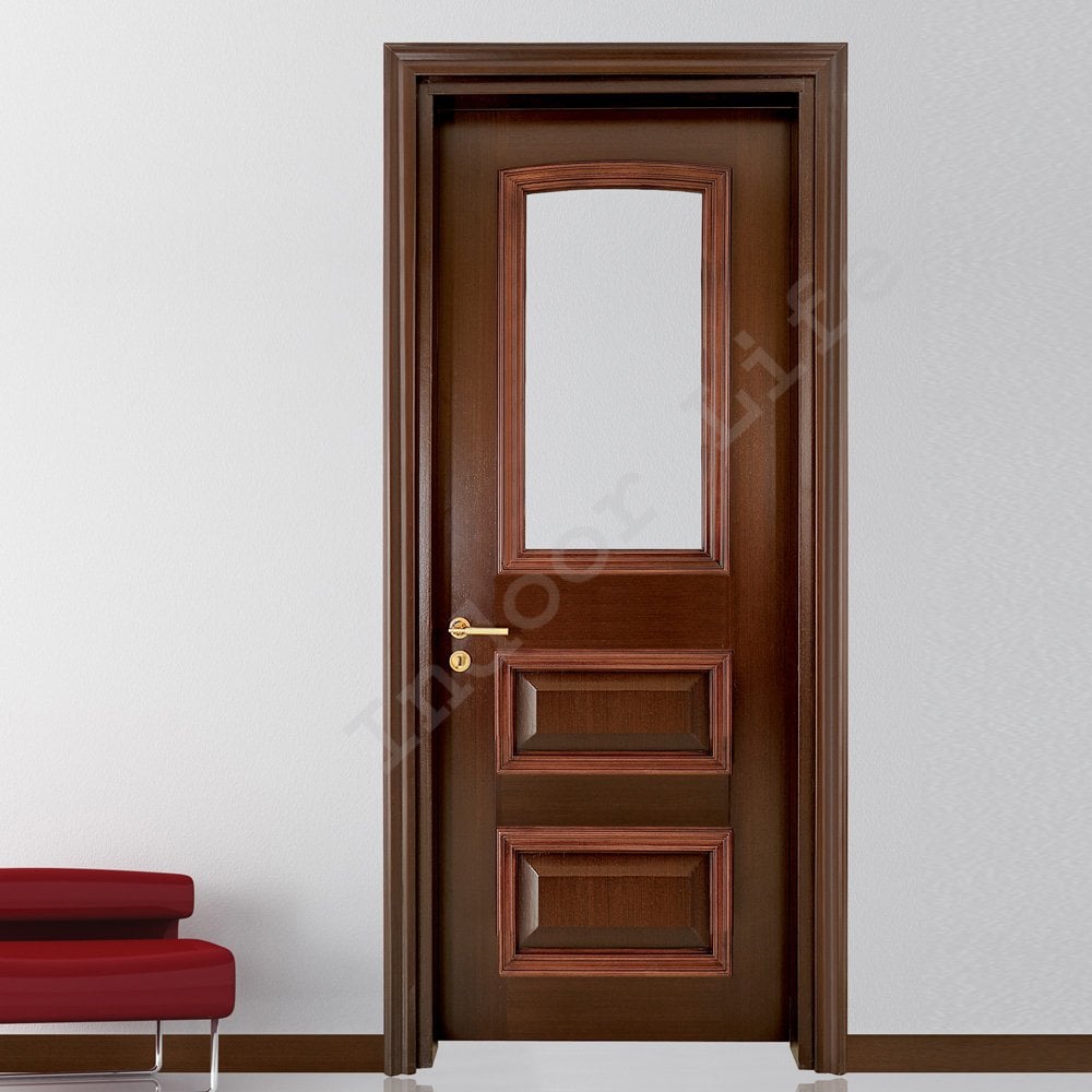 Rena Tek Camlı Wenge 80 Ahşap Kapı