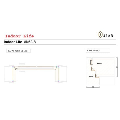 8K62-B 42 dB Ses Yalıtımlı Kapı