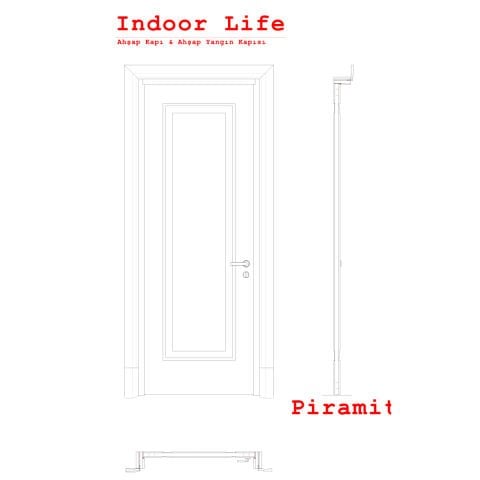 Piramit Model Lake H1 Anka  Ahşap Kapı