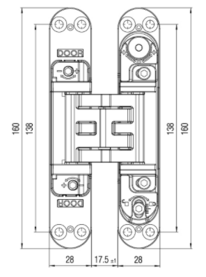 CDH 40S Gizli Menteşe Mat Nikel 52kg