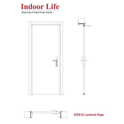 EI30-S Laminat  Kapı