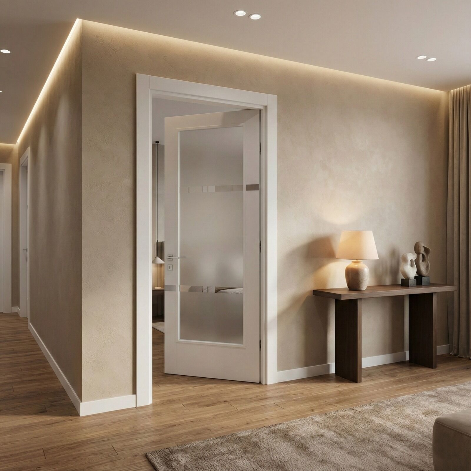 Fides Camlı Rall 9016 Lake Ahşap Kapı