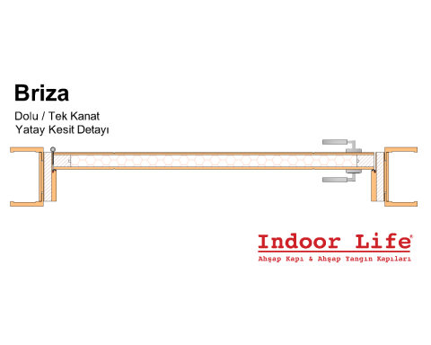 Briza Doğal Ceviz Ahşap Kapı