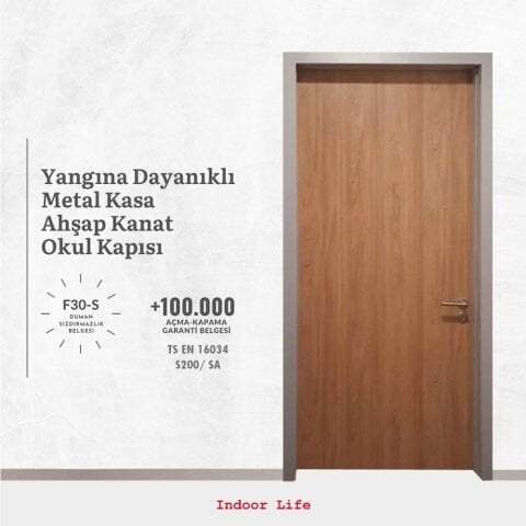 EI30-S Metal Kasa Laminat Kanat Kapı