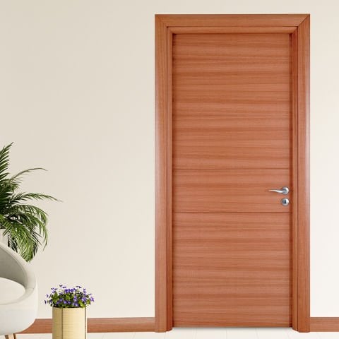 Elmas Model Makore Ahşap Kapı