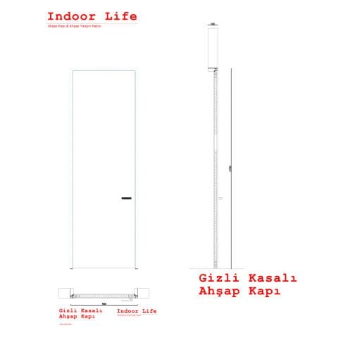 Gizli Kasalı Ahşap Kapı