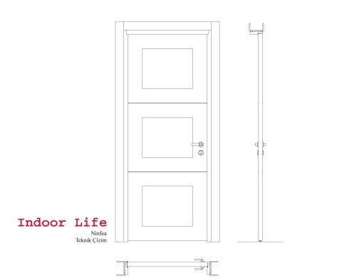 Ninfea Wenge 80 - Doğal Meşe Ahşap Kapı