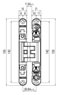 Gizli Menteşe Mat Nikel CDH 60I