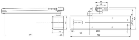 DC347 DİRSEK KOLLU KAPI KAPATICI