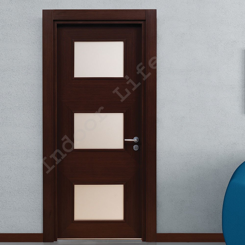 Ninfea Camlı Wenge 80 Ahşap Kapı