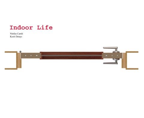Ninfea Camlı Wenge 80 Ahşap Kapı