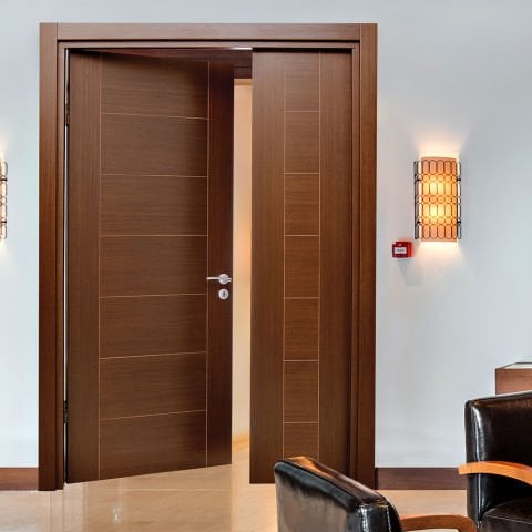 Dilvin Wenge80 1,5 Kanat Ahşap Kapı