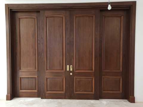 Özel Mekan Ahşap Kapı Doğal Ceviz