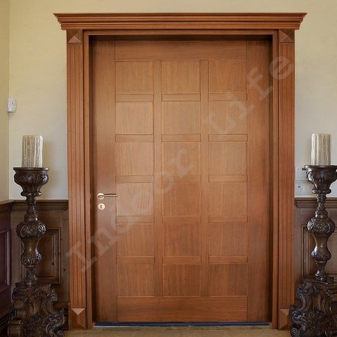 Özel Mekan Ahşap Kapı Doğal Ceviz